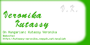veronika kutassy business card